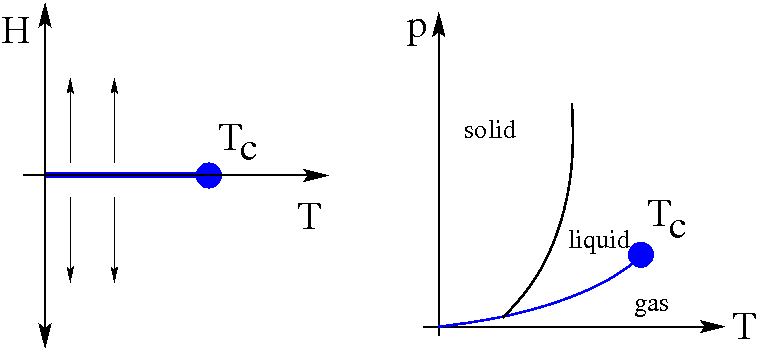 phase diagrams for Ising model and water-ice