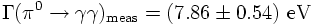 pi0decayratemeasured