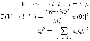 vectormesonleptonicdecays
